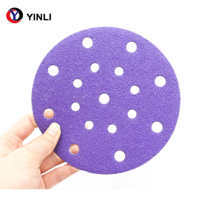 150mm 40 Grit Zirconia Sanding Disc roxo abrasivo de lixamento esparadrapo de 6 discos da polegada