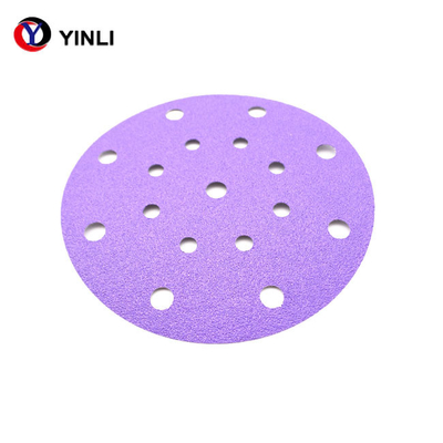 125mm 5 polegadas 80 Grit Hook And Loop Sandpaper para o polonês da superfície do carro